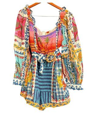 NWT FARM Rio Summer Vibe Romper Floral Multicolor Size M MSRP $230